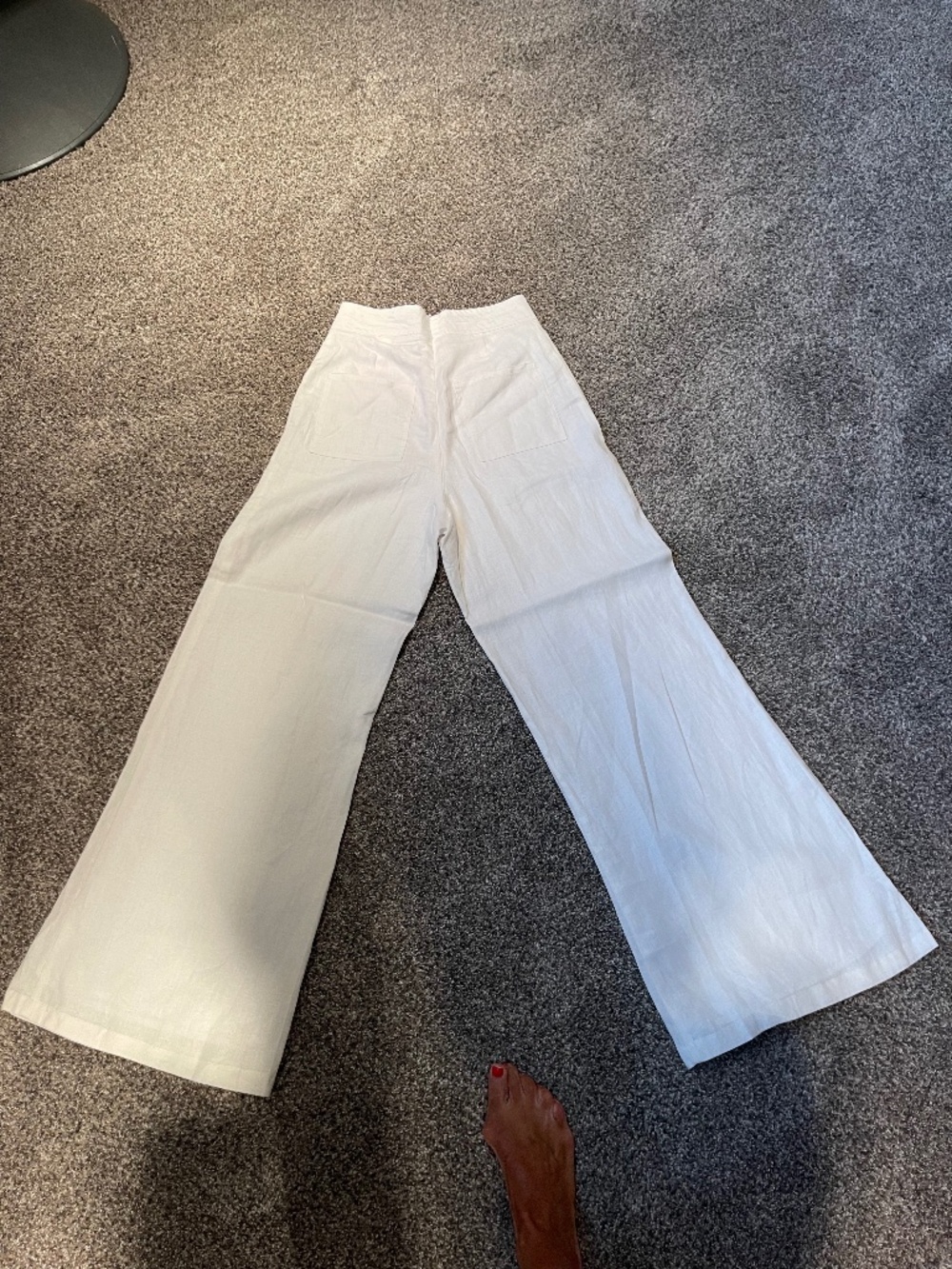 Dissh white linen lined pants - size 6